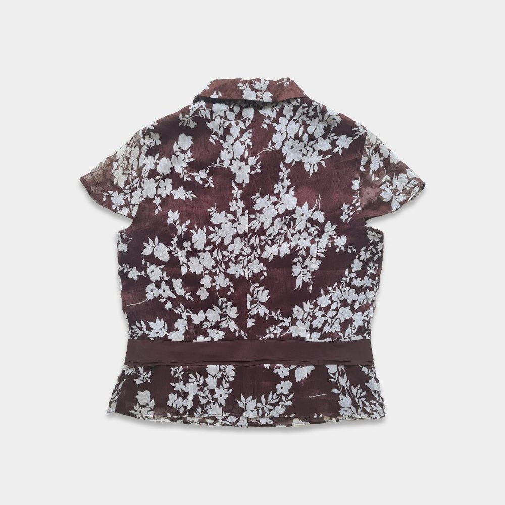Size- S, IDEM designer 100% silk chiffon printed top - Picture 5 of 6
